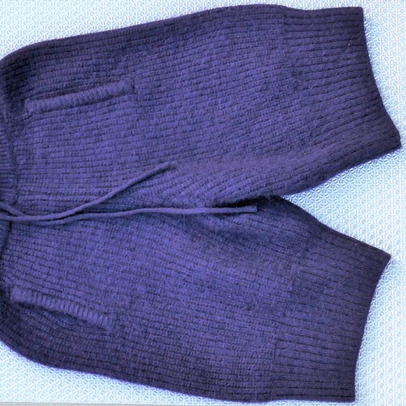 The Style PURPLE Angora Wool Blend Belted Shorts - Picture 4 of 16
